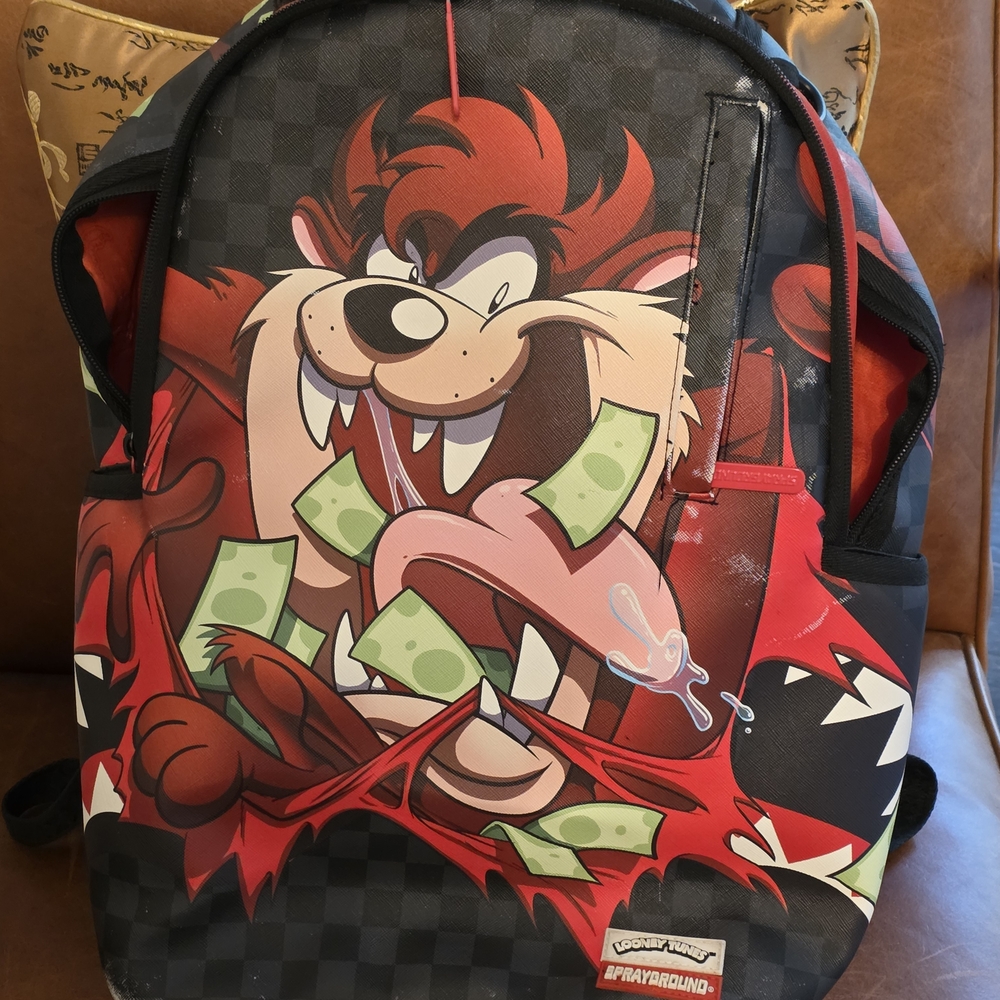 Sprayground Tazmanian Devil Backpack - Black and Red